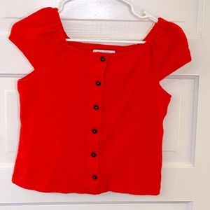 Madewell red top